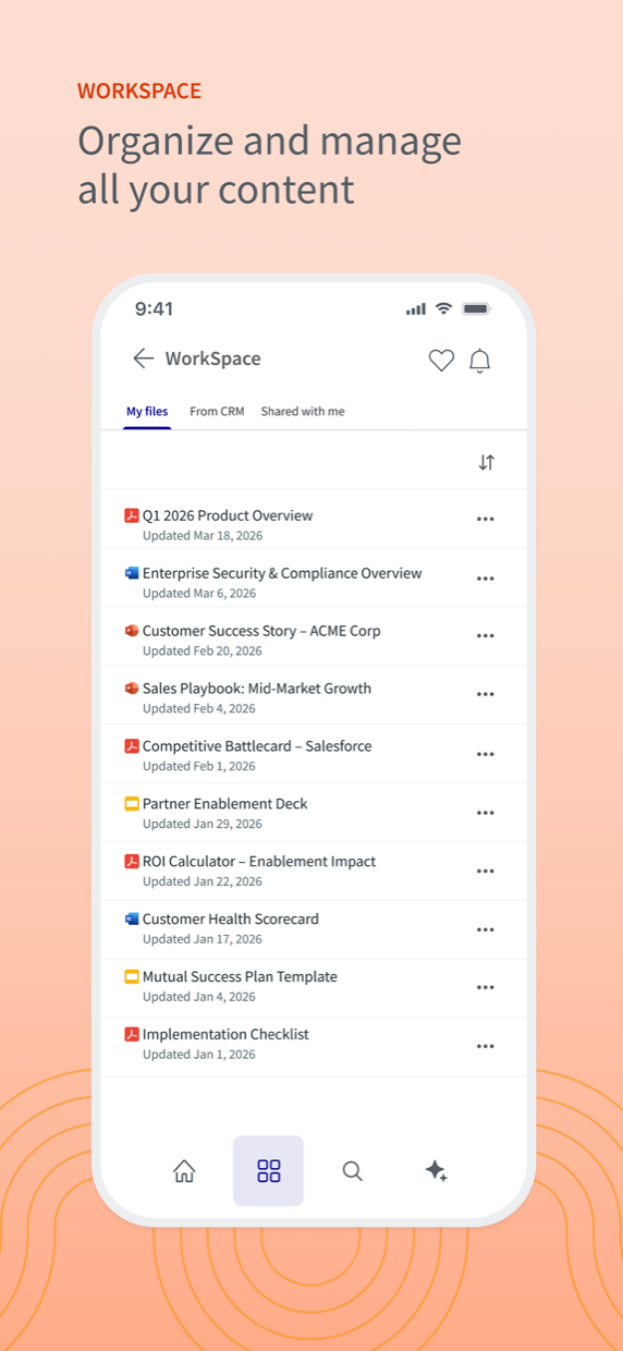WorkSpace: organize and manage all your content